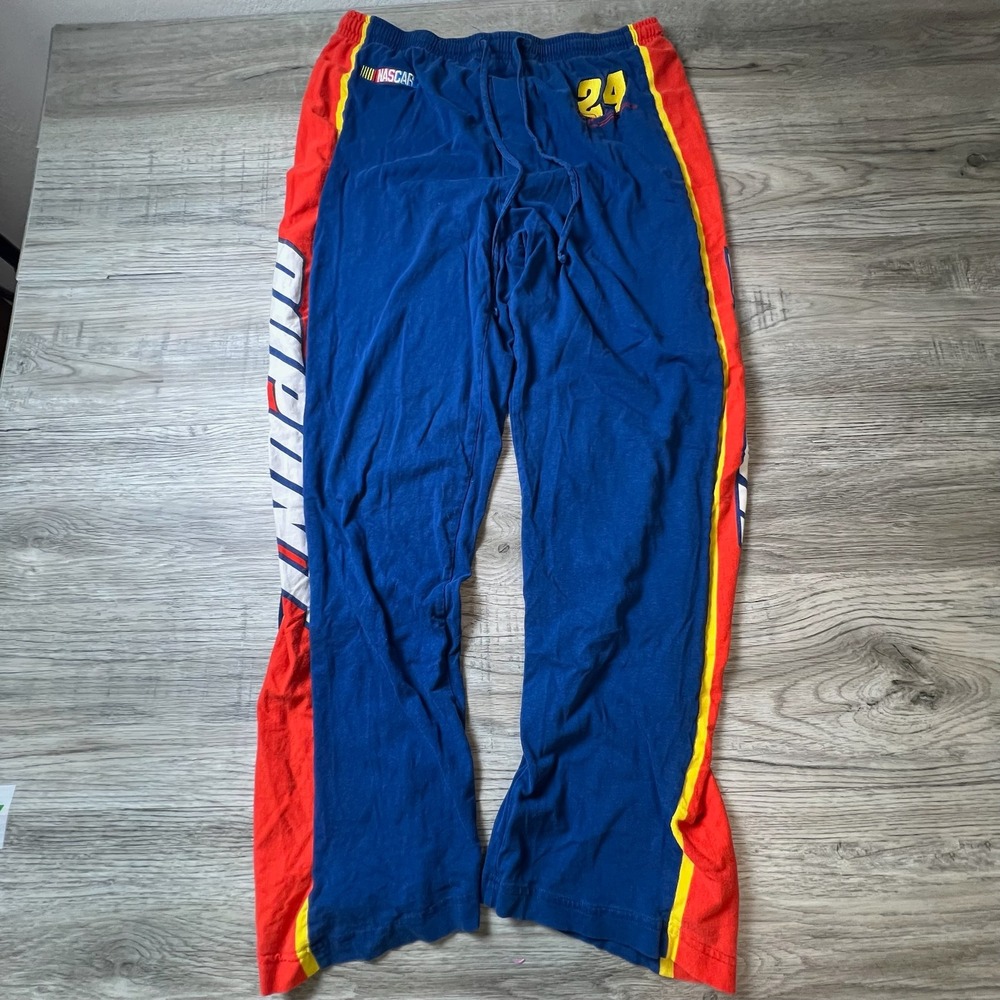 Winner's Circle NASCAR Lounge Pants Mens L Blue Jeff Gordon 24 DuPont Racing